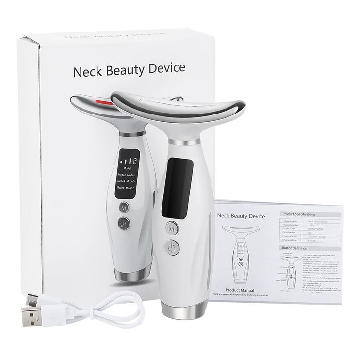 Digital Massager for Face & Neck – 6 Modes with LED Light Therapy