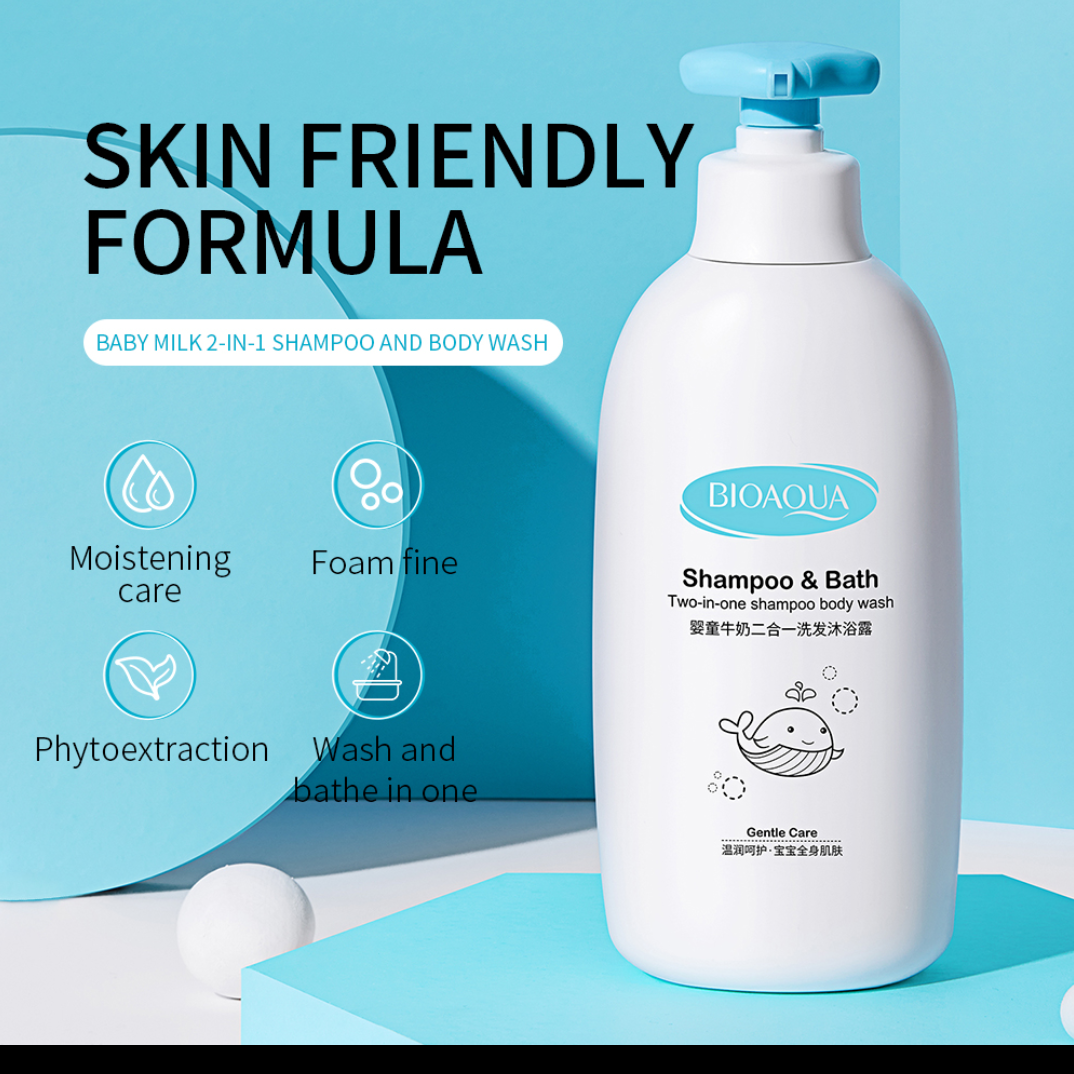BIOAQUA Baby Shampoo & Bath – Gentle Head-to-Toe Care